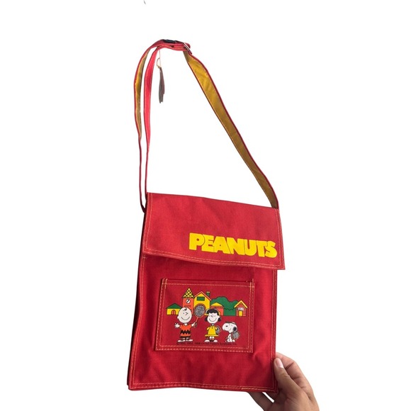 Vintage Peanuts Backpack Woodstock Snoopy Charlie Brown Satchel Canvas Bag. - Picture 12 of 12